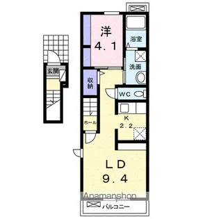 フェアリゼ森【2階】の間取り