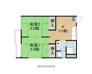 コーポまゆのA棟【A201号室】の間取り
