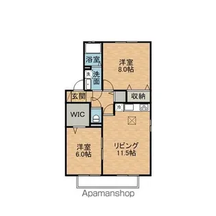ウィルスクエア B【1階】の間取り
