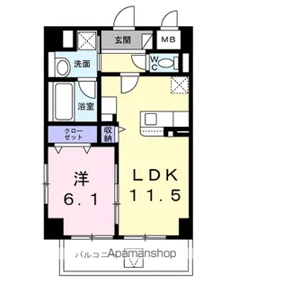 Y’S STATE 天王台【6階】の間取り