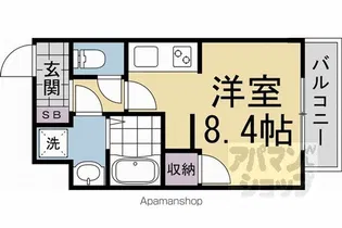 EXCEED御所東【308号室】の間取り
