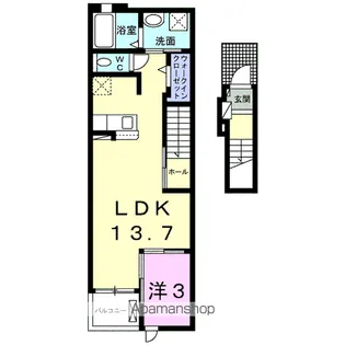メゾンパークB【2階】の間取り