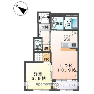 ボヌール・ハルル【1階】の間取り