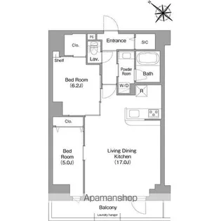 コンフォリア・リヴ豊洲キャナル【3階】の間取り