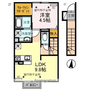 ヴィヨレ・パルク【2階】の間取り