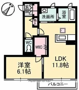 シャーメゾンASAKURA B棟【1階】の間取り
