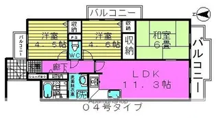 北梅田パークレジデンス【4階】の間取り
