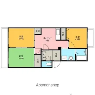 セジュールマンション【5階】の間取り