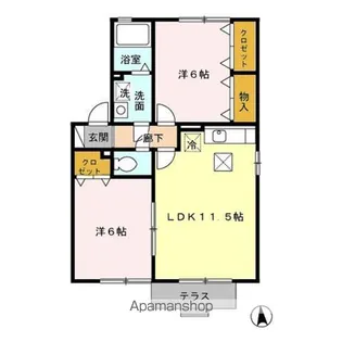 アネックス・マリーB棟【2階】の間取り