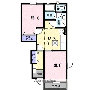 プラシードA【1階】の間取り