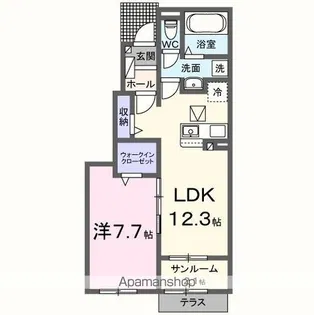 クレールB【1階】の間取り
