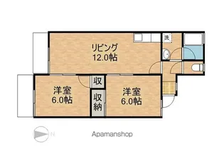 メゾン上岡田A【2階】の間取り