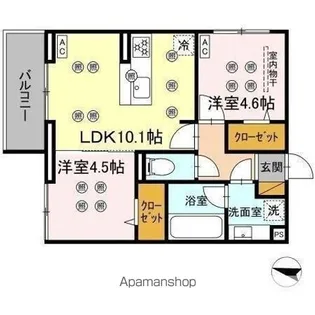 スリーレイヤー柏の葉(THREE LYAER柏の葉)【3階】の間取り