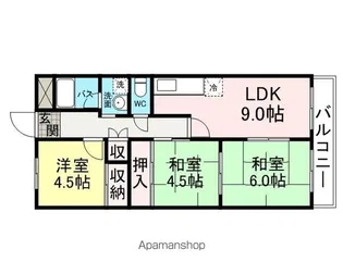 パル武庫北【401号室】の間取り
