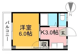 小倉ハイツ【4階】の間取り