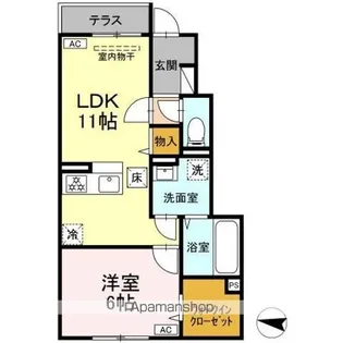CRECIA高松【1階】の間取り