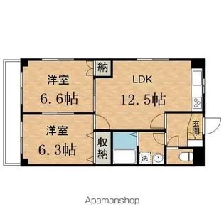グランシャリオ【105号室】の間取り