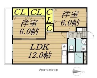 アイデイズ【2D号室】の間取り