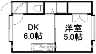 サテライト白石【6号室】の間取り