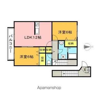 コーポウラザキ【2階】の間取り
