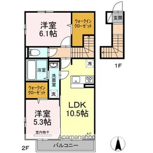 セリシールC【2階】の間取り