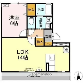 ラ ルーナ B【3階】の間取り