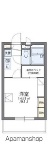 レオパレスチェリーブロッサム【3階】の間取り