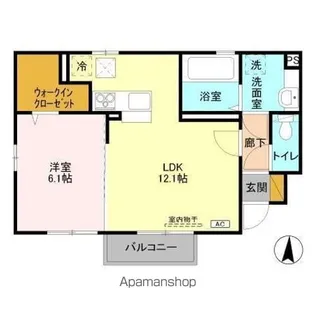 メゾン・ド・ベル【1階】の間取り