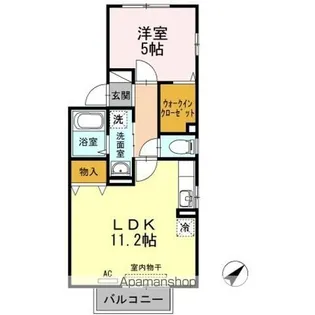 ディアコート B棟【2階】の間取り
