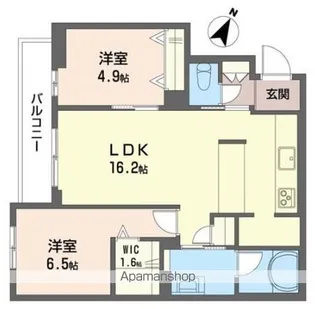 ディ クオーレ【102号室】の間取り