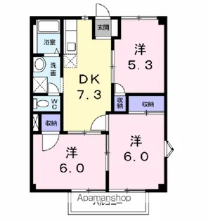 SEVENTYSEVEN FⅠ【2階】の間取り