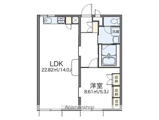 レオパレスセレーノ【1階】の間取り