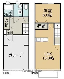 ココモときめき東【2階】の間取り