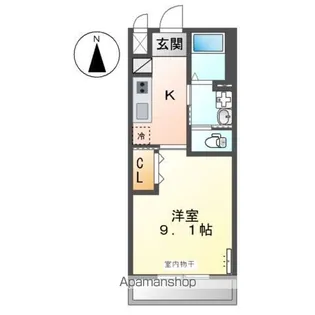 プリムール【205号室】の間取り