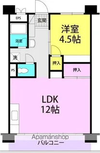 ビレッジハウス南清水タワー【7階】の間取り
