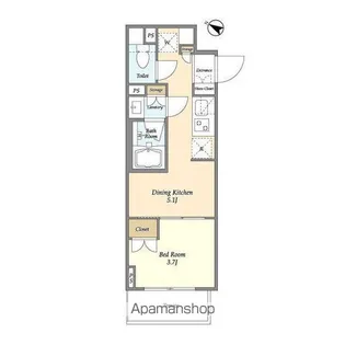 ドゥーエ横濱鶴見【1階】の間取り