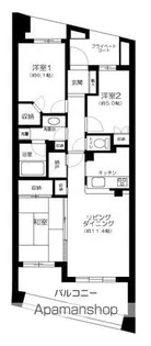 プラウド元住吉【4階】の間取り