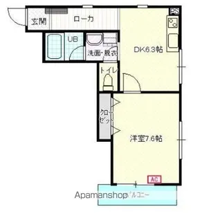 セイントワークス【203号室】の間取り