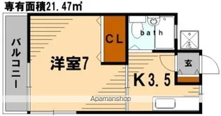 あかぎ荘【201号室】の間取り