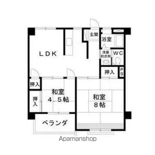 若杉ビル【4階】の間取り