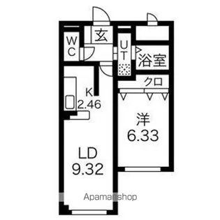 THE RESIDENCE PARK YAMAHANA (旧NH【3階】の間取り