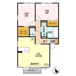 アンベリール B【2階】の間取り