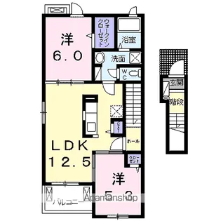 エル アヴェニール曙台【2階】の間取り