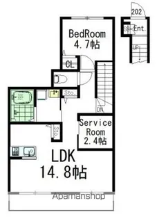 SYMPHONY三軒茶屋(シンフォニー)【202号室】の間取り