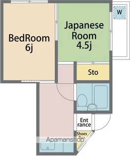 コーポ明【201号室】の間取り