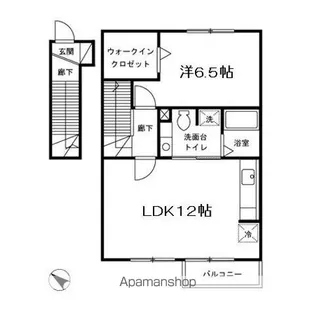 東京都武蔵村山市岸1丁目【アパート】の間取り