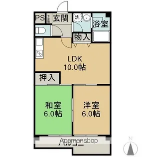 メゾンアイビス【2階】の間取り
