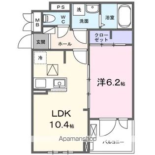 アンテムノン【1階】の間取り
