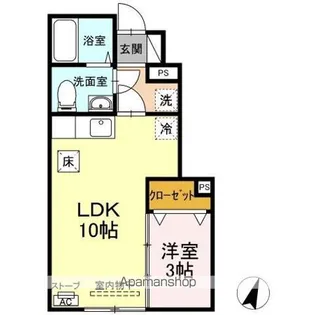 ルグラン造道【1階】の間取り