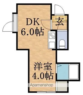 リバーサイド南【5号室】の間取り